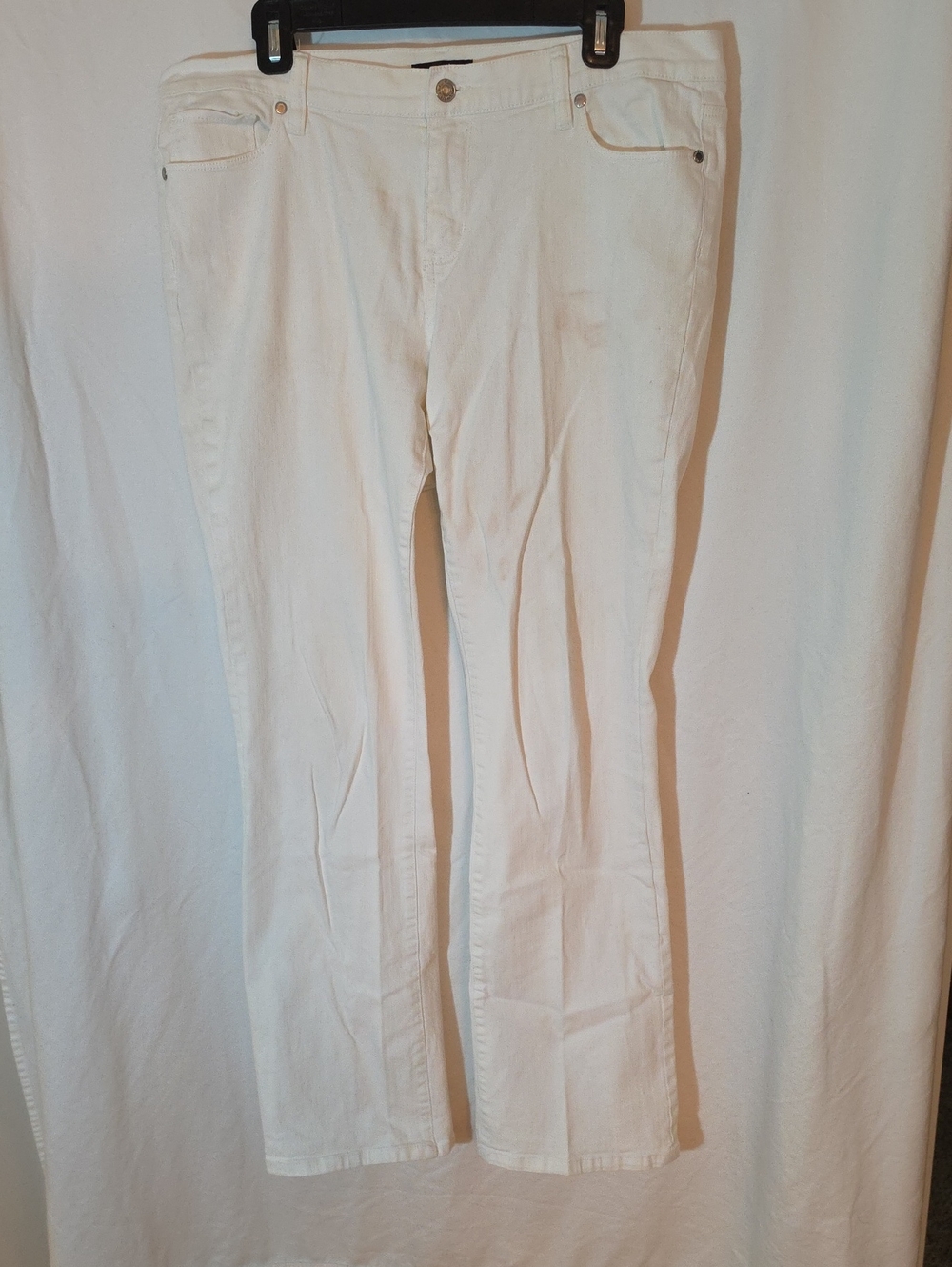 New York & Company Whire Straight-Leg Pants